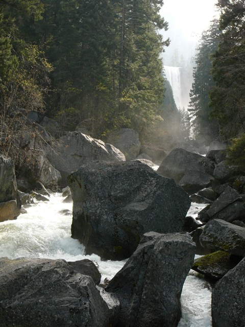 Merced River and Vernal Falls, Yosemite